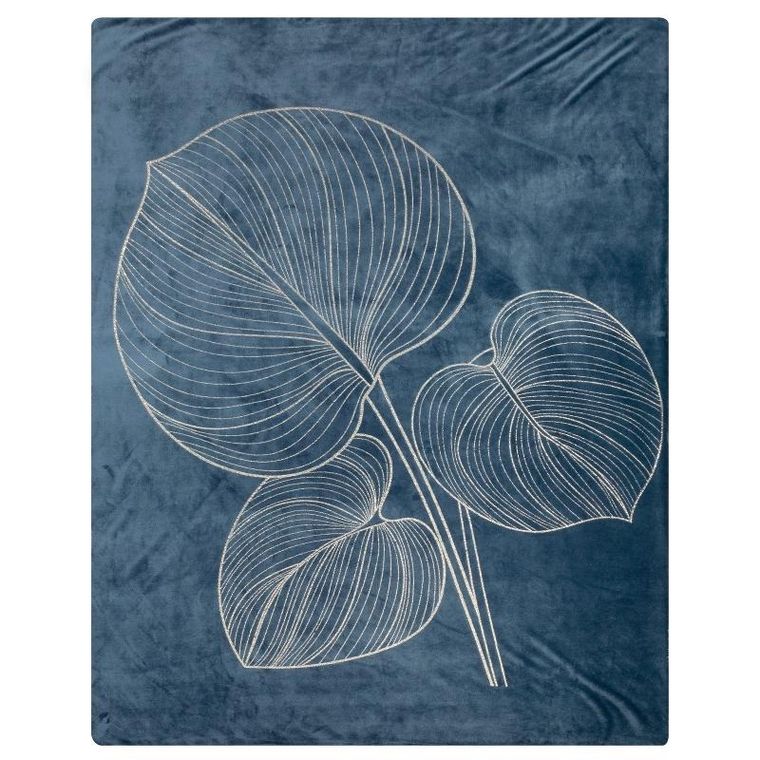 Eurofirany, koc Blanca, 150-200 cm, granatowy