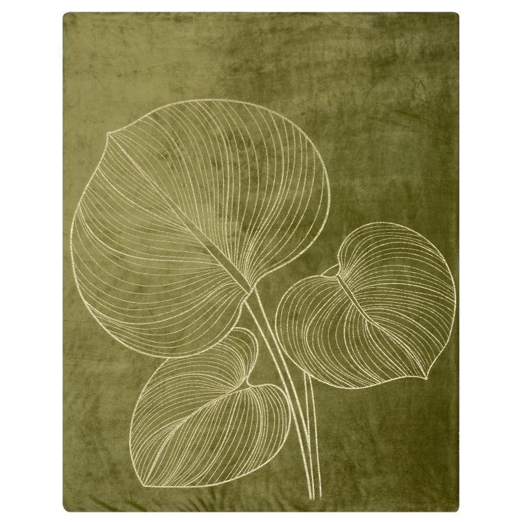 Eurofirany, koc Blanca, 150-200 cm, oliwkowy