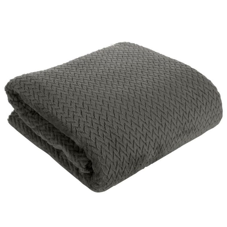 Eurofirany, koc Cindy, 170-210 cm, grafitowy