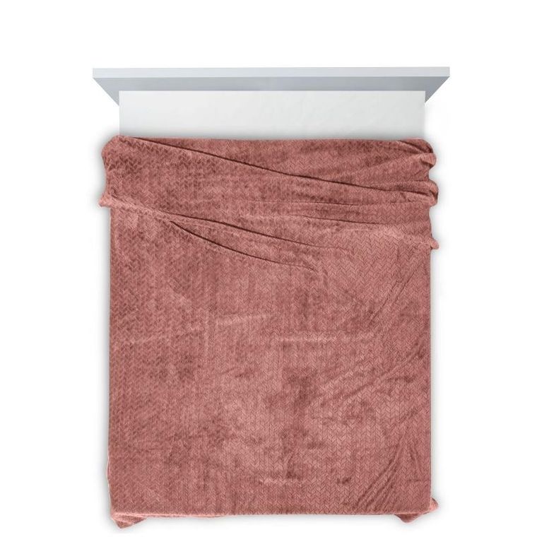 Eurofirany, koc Cindy, 170-210 cm, pudrowy