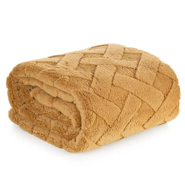 Eurofirany, koc d91 Caro, 200-220 cm, miodowy