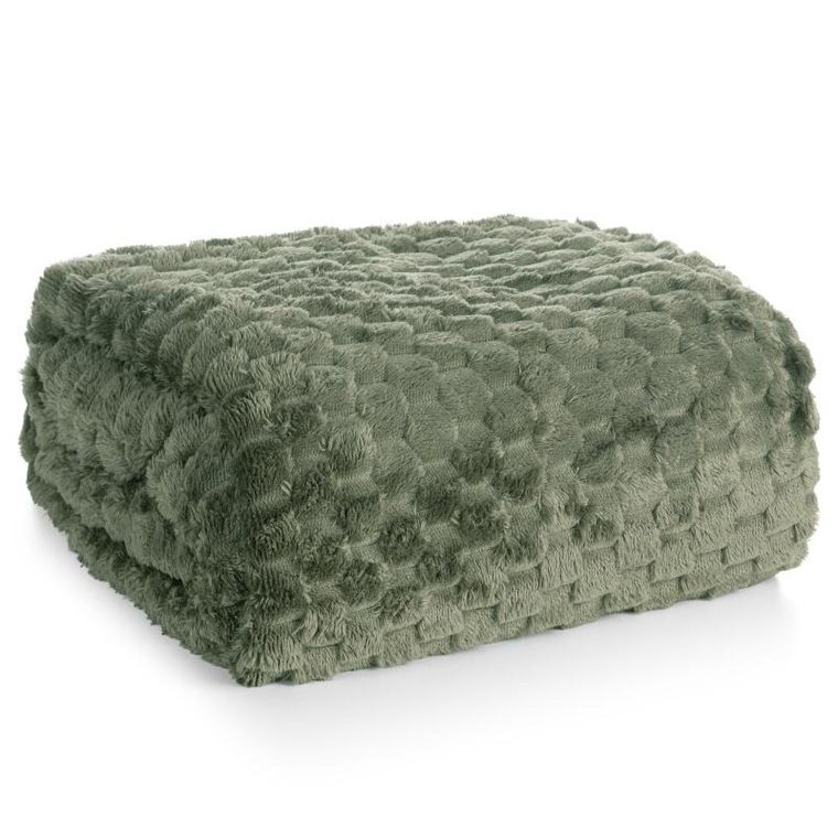 Eurofirany, koc d91 Cindy6, 150-200 cm, oliwkowy