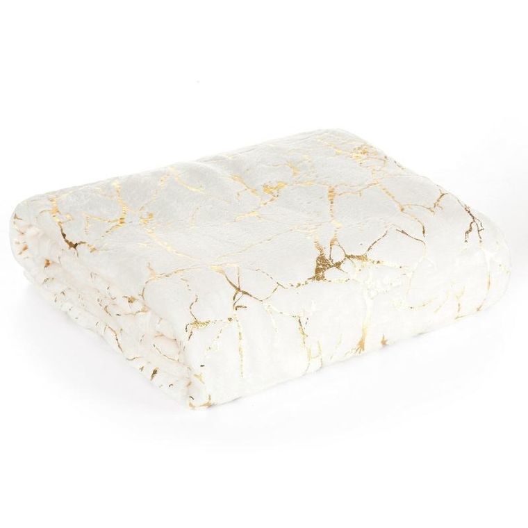 Eurofirany, koc d91 glamo, 200-150 cm, kremowy