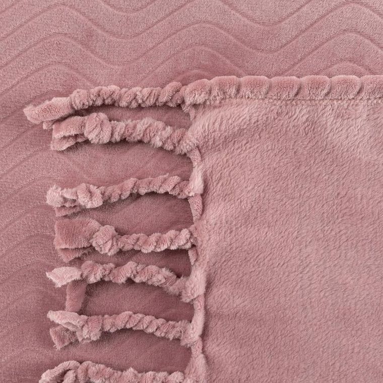 Eurofirany, koc Emma, 150-200 cm, pudrowy