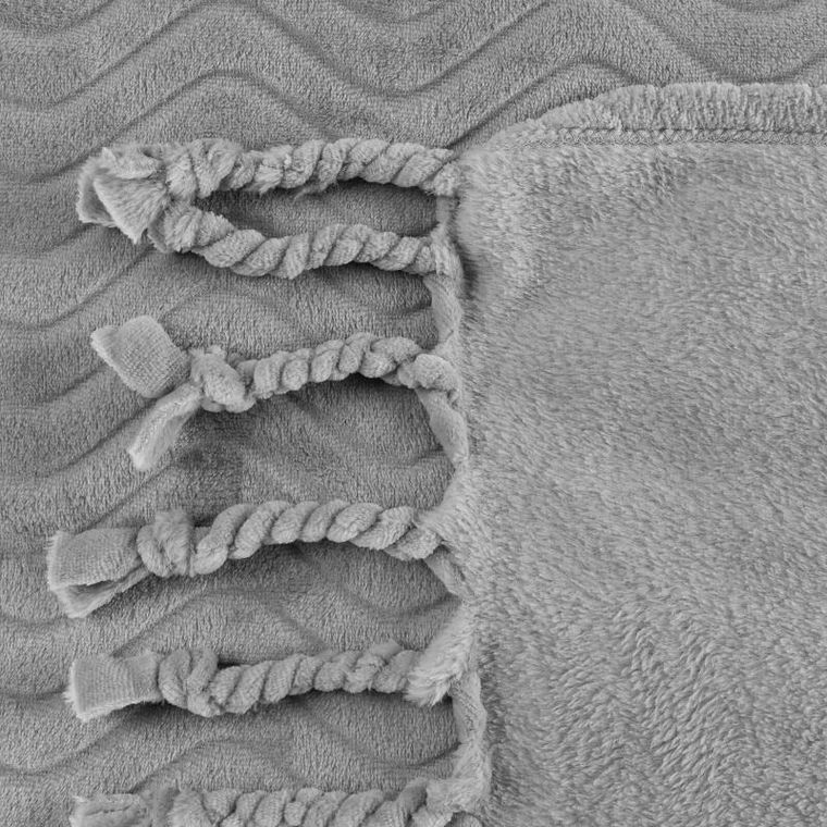 Eurofirany, koc Emma, 150-200 cm, srebrny