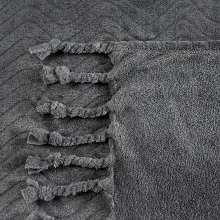 Eurofirany, koc Emma, 150-200 cm, stalowy