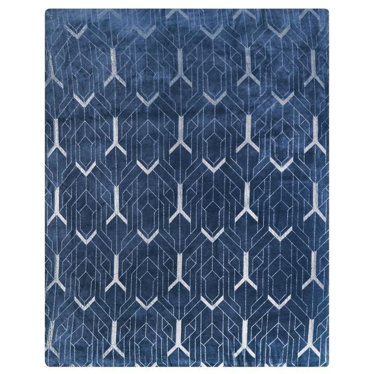 Eurofirany, koc Ginko, 150-200 cm, niebieski