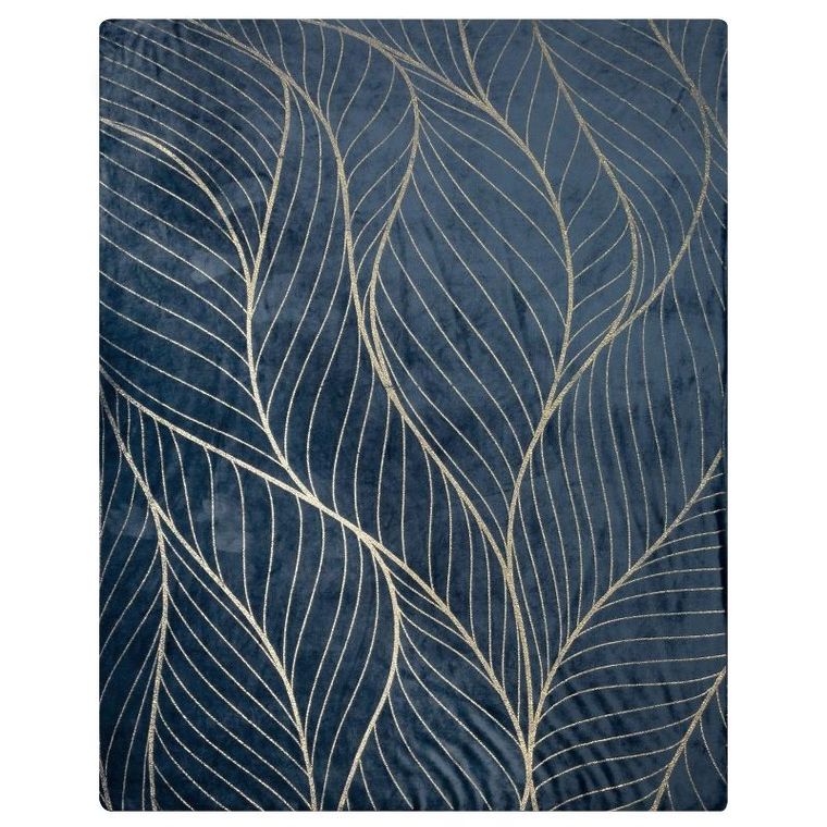 Eurofirany, koc lotos, 150-200 cm, granatowy