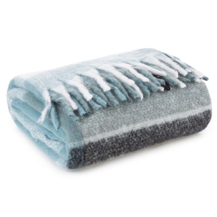 Eurofirany, koc moher, 5, 130-170 cm, niebieski