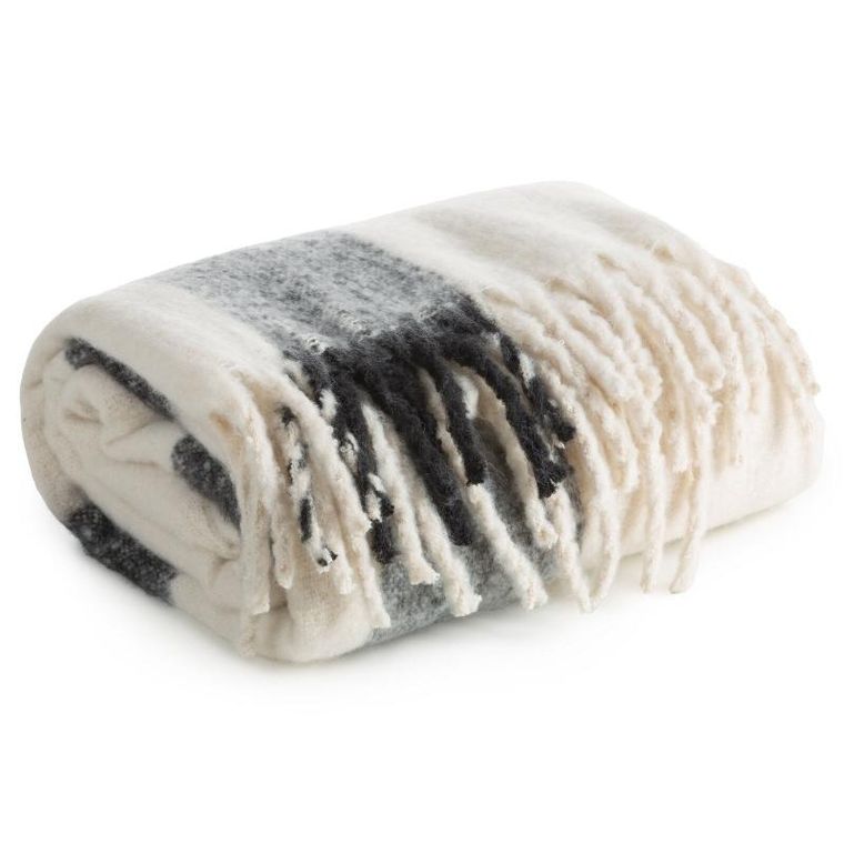 Eurofirany, koc moher, 7, 130-170 cm, czarny