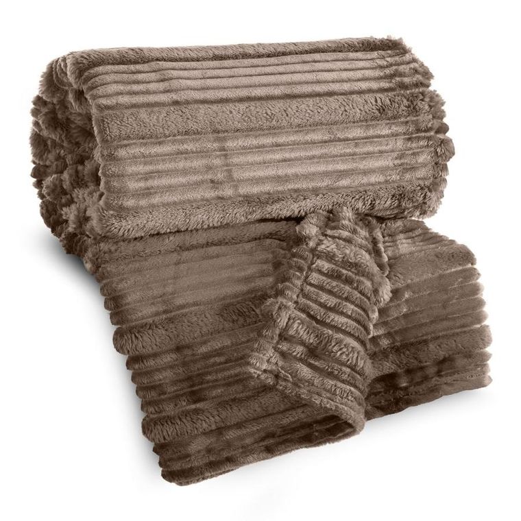 Eurofirany, koc Nina, 150-200 cm, beżowy