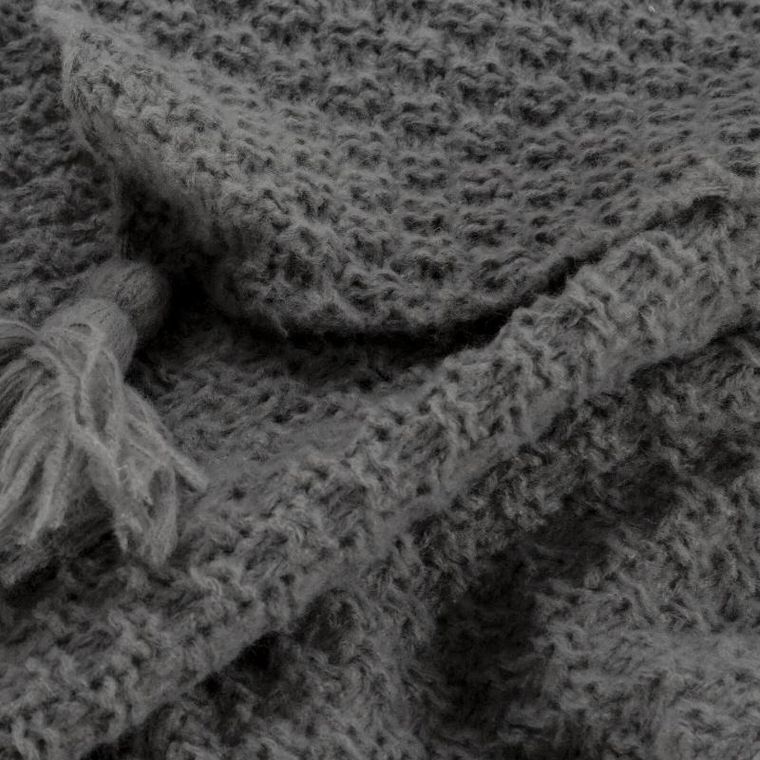 Eurofirany, koc pled, 130-170 cm, grafitowy