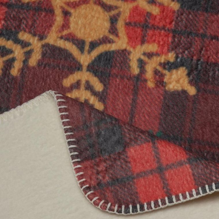 Eurofirany, koc świąteczny, Cherry, 200-220 cm, czerwony