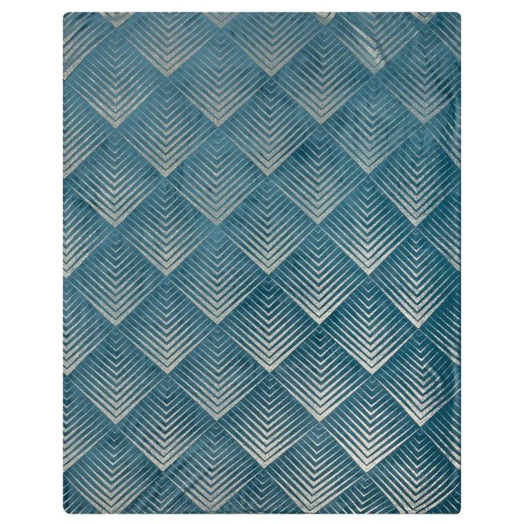 Eurofirany, koc Victoria, 150-200 cm, turkusowy