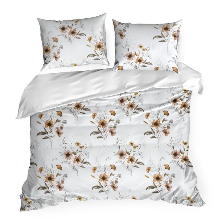 Eurofirany, komplet pościeli bawełnianej, Celine, 140-200 cm, biały