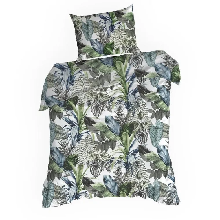 Eurofirany, komplet pościeli bawełnianej, Davos, 160-200 cm, zielony