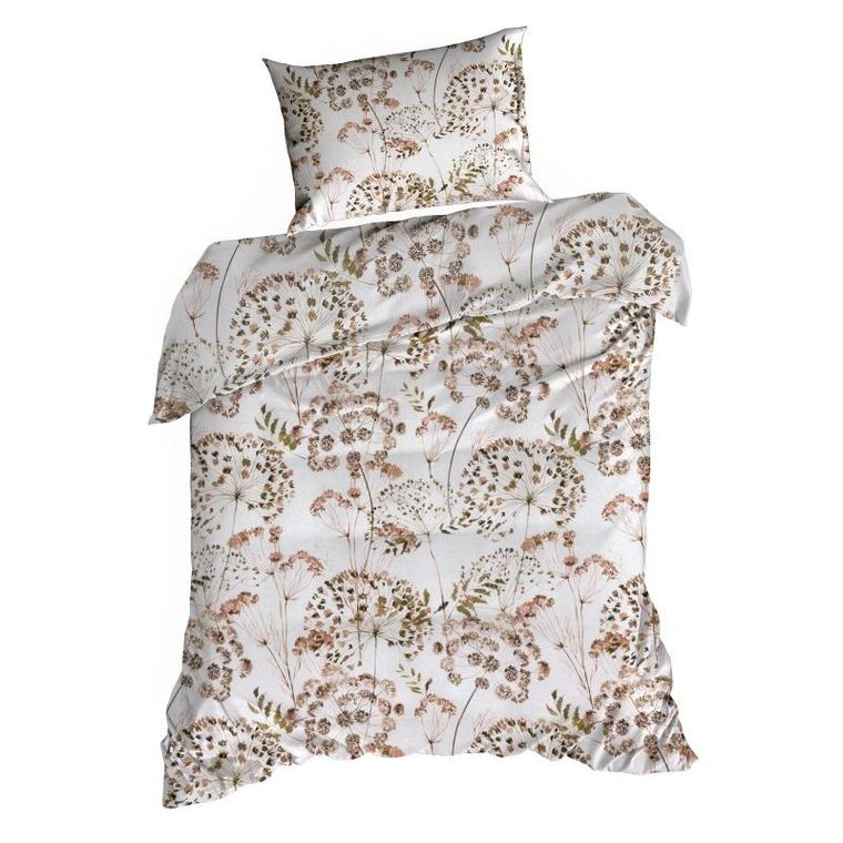 Eurofirany, komplet pościeli bawełnianej, Julita, 220-200 cm, naturalny