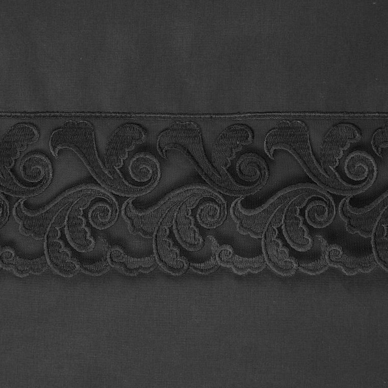 Eurofirany, komplet pościeli, bawełnianej, Lana3, 160-200 cm, czarny