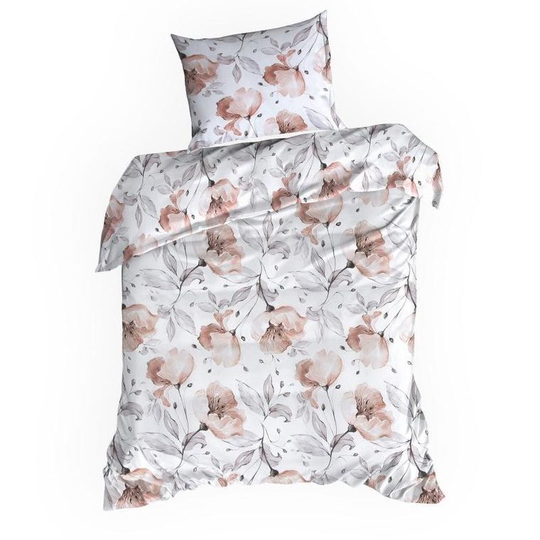 Eurofirany, komplet pościeli bawełnianej, Nicky, 140-200 cm, biały