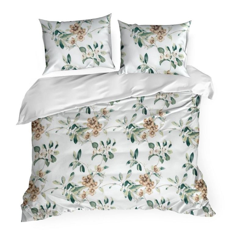 Eurofirany, komplet pościeli bawełnianej, Nikola, 220-200 cm, biały