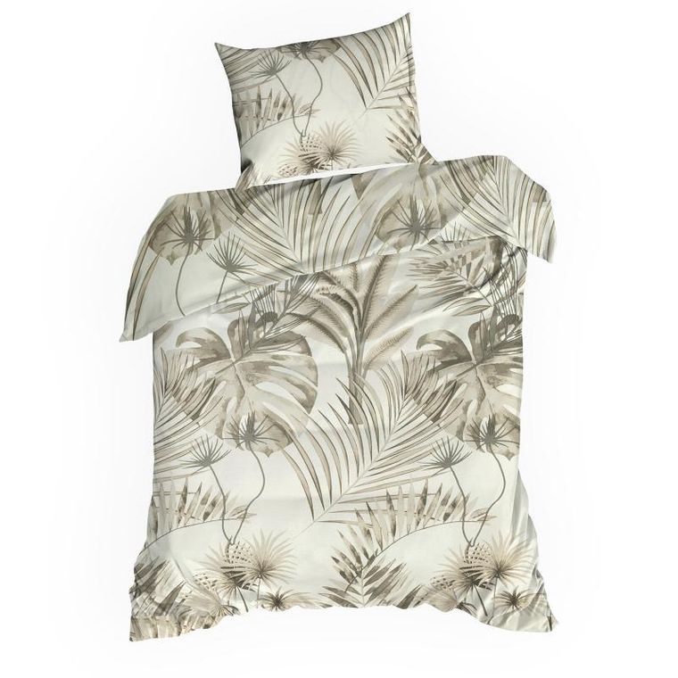 Eurofirany, komplet pościeli bawełnianej, Nina, 220-200 cm, beżowy