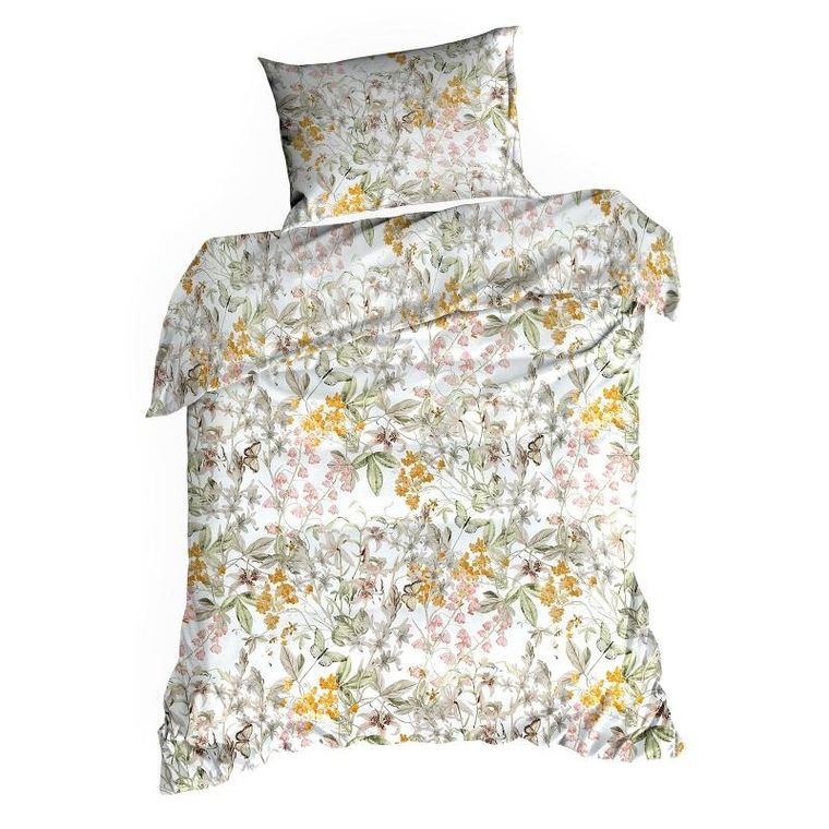 Eurofirany, komplet pościeli bawełnianej, Paula, 140-200 cm, biały