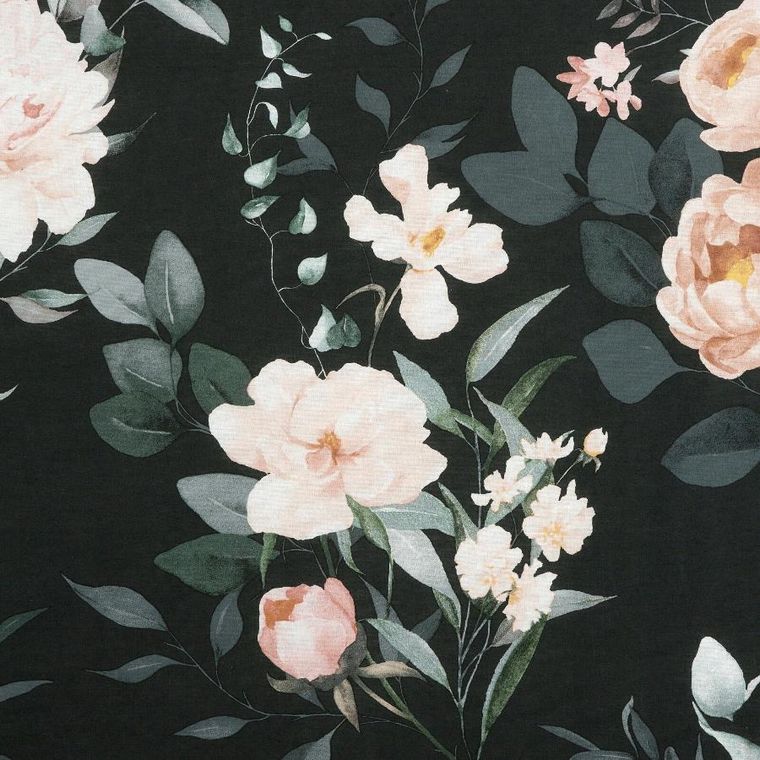 Eurofirany, komplet pościeli bawełnianej, Rosita1, 140-200 cm, czarny