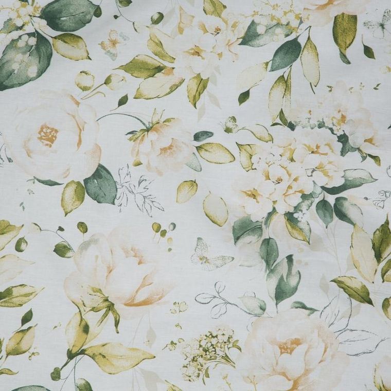 Eurofirany, komplet pościeli bawełnianej, Sonia, 140-200 cm, biały