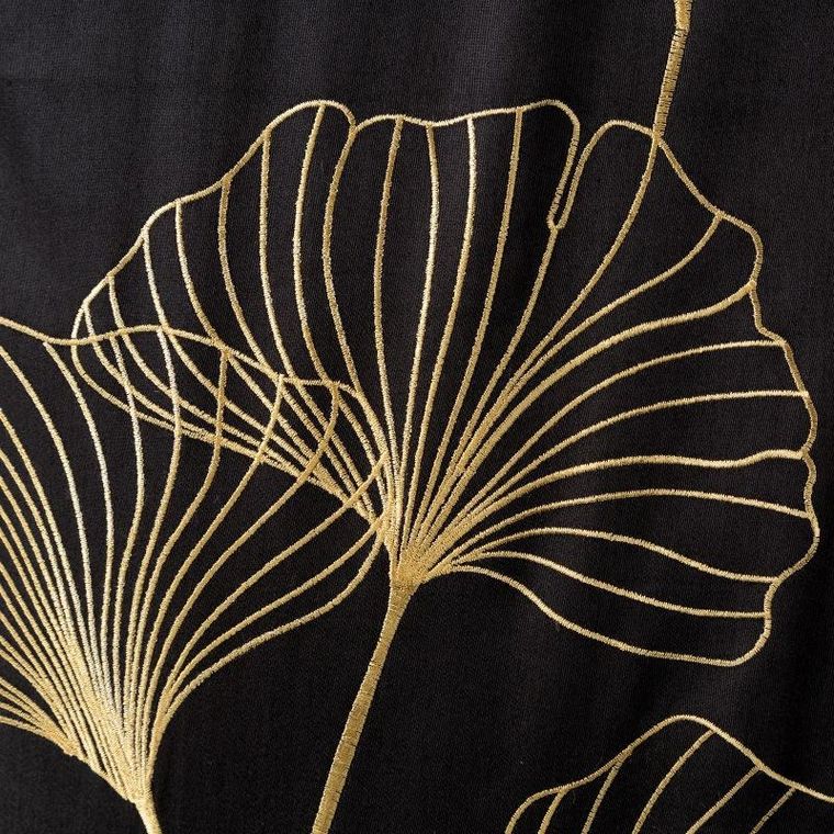 Eurofirany, komplet pościeli, haft, 160-200 cm, 2-70-80 cm, czarny