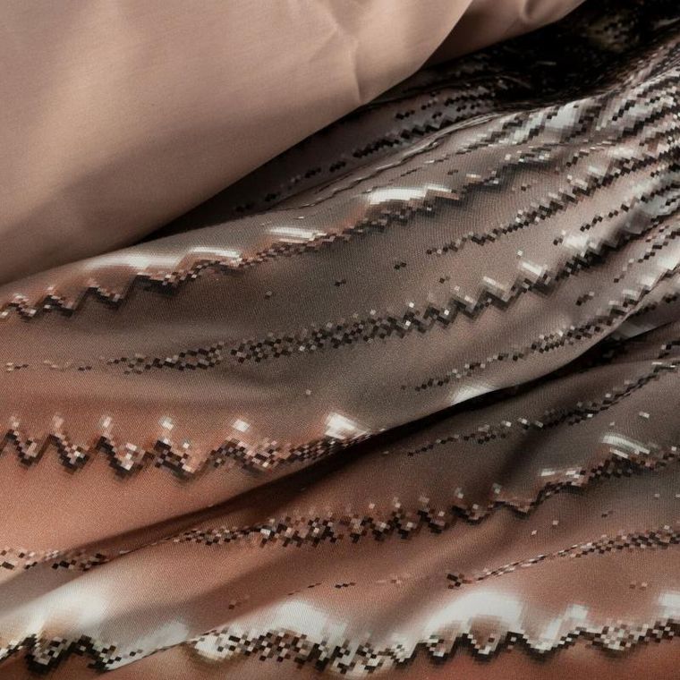 Eurofirany, komplet pościeli satynowej, 220-200 cm, 2-70-80 cm, brązowy