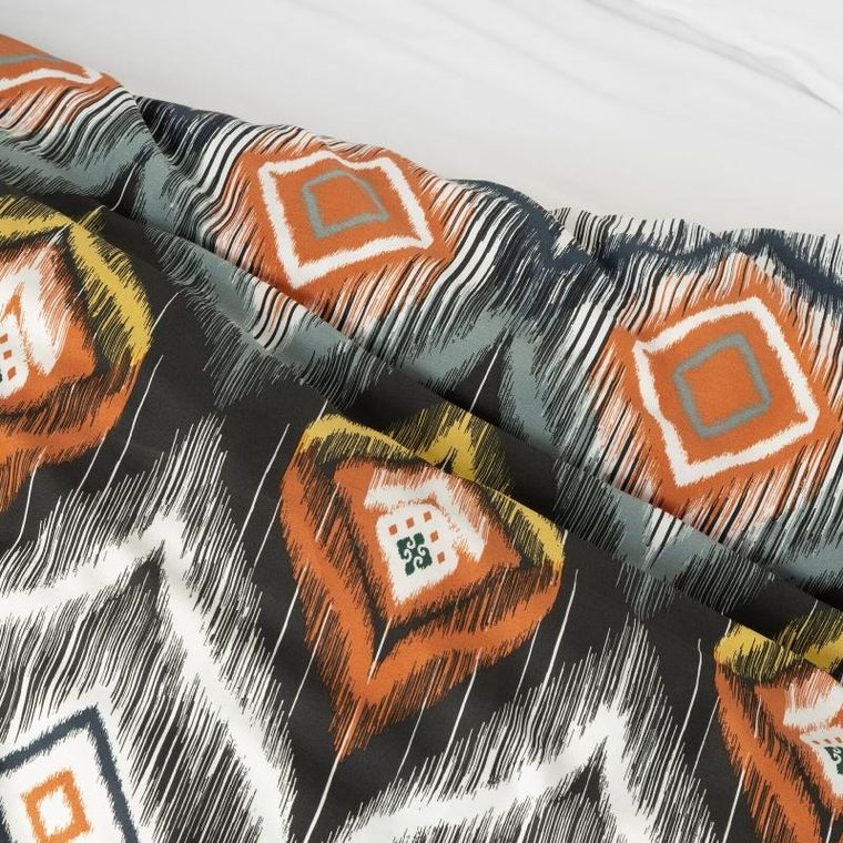 Eurofirany, komplet pościeli satynowej, Nika, 220-200 cm, 2-70-80 cm, wielokolorowy