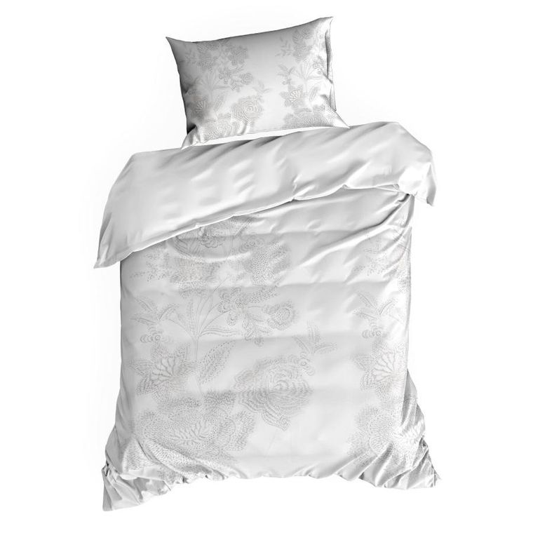 Eurofirany, komplet pościeli satynowej premium, 140-200 cm, biały