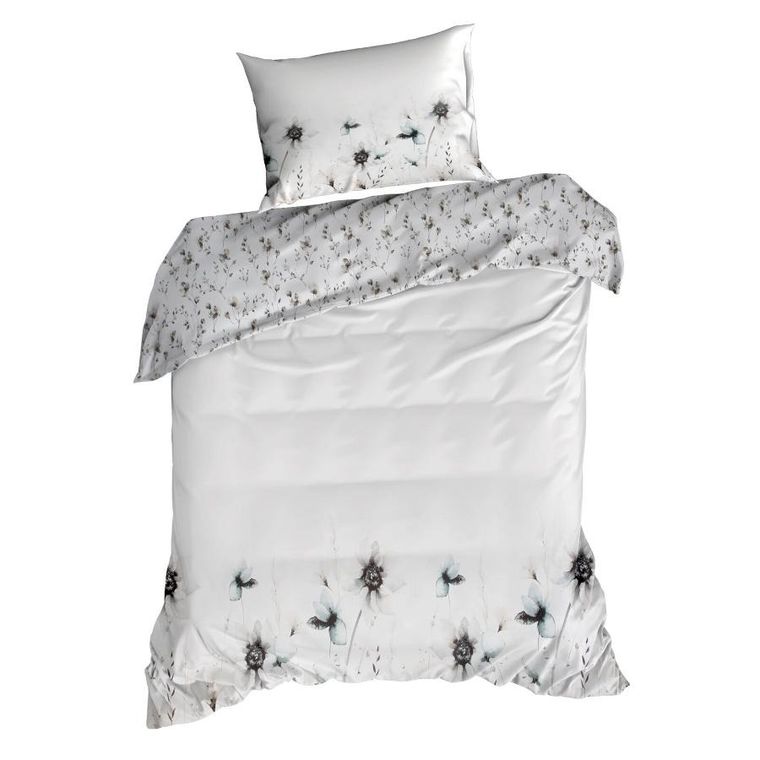 Eurofirany, komplet pościeli satynowej premium, 140-200 cm, biały