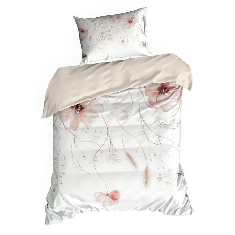 Eurofirany, komplet pościeli satynowej, premium24, 220-200 cm, biały