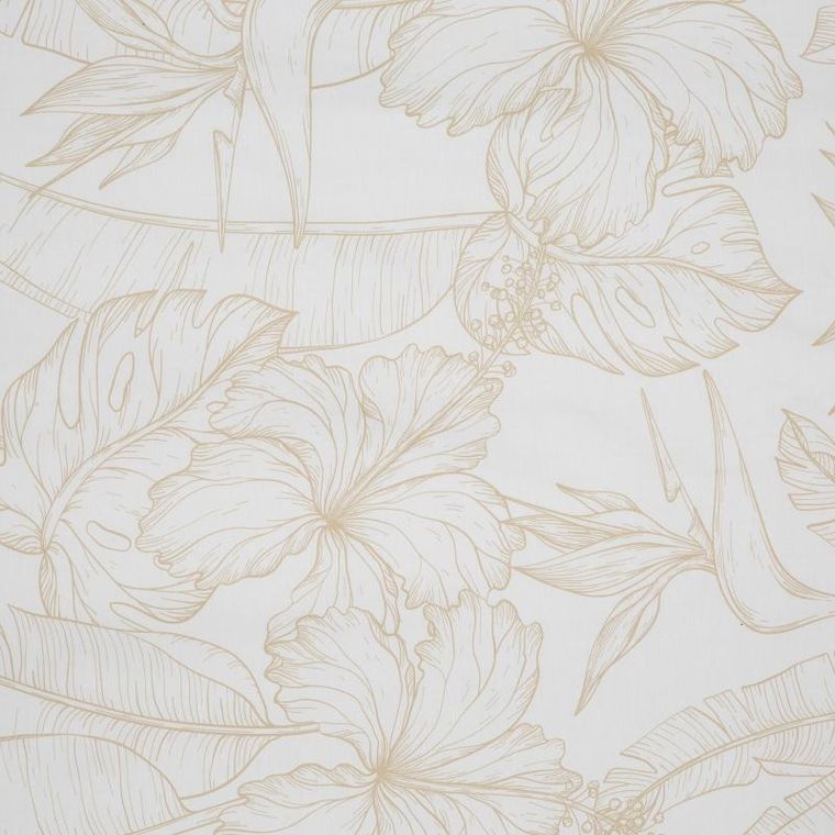 Eurofirany, komplet pościeli satynowej, Spring, 140-200 cm, beżowy