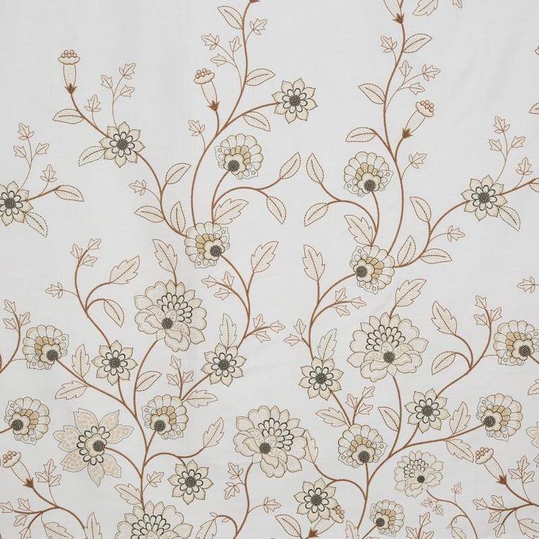 Eurofirany, komplet pościeli satynowej, Spring, 140-200 cm, brązowy