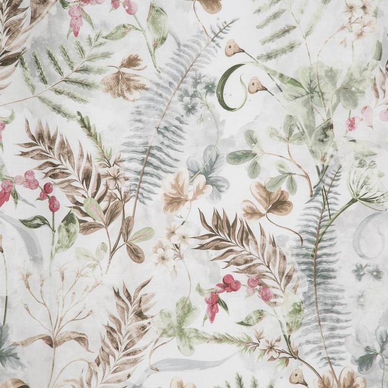 Eurofirany, komplet pościeli satynowej, Spring, 140-200 cm, brązowy