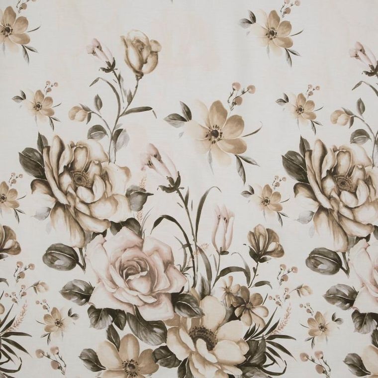 Eurofirany, komplet pościeli satynowej, Spring, 140-200 cm, pudrowy