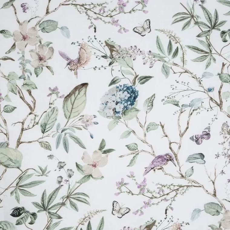 Eurofirany, komplet pościeli satynowej, Spring, 140-200 cm, zielony