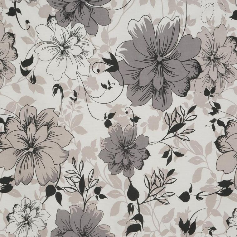 Eurofirany, komplet pościeli satynowej, Spring, 160-200 cm, 2-70-80 cm, biały