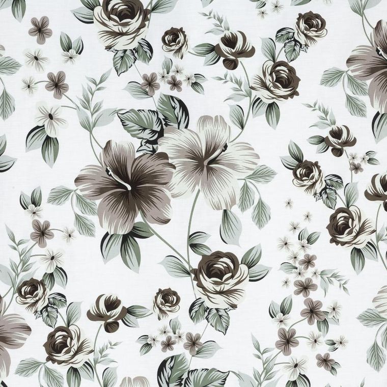 Eurofirany, komplet pościeli satynowej, Spring, 160-200 cm, biały