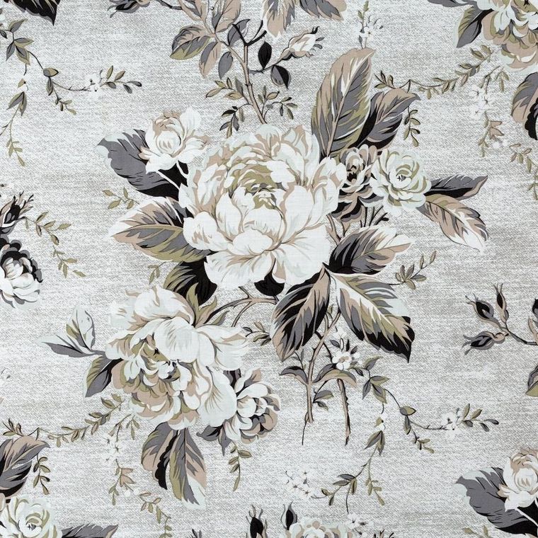 Eurofirany, komplet pościeli satynowej, Spring, 160-200 cm, srebrny