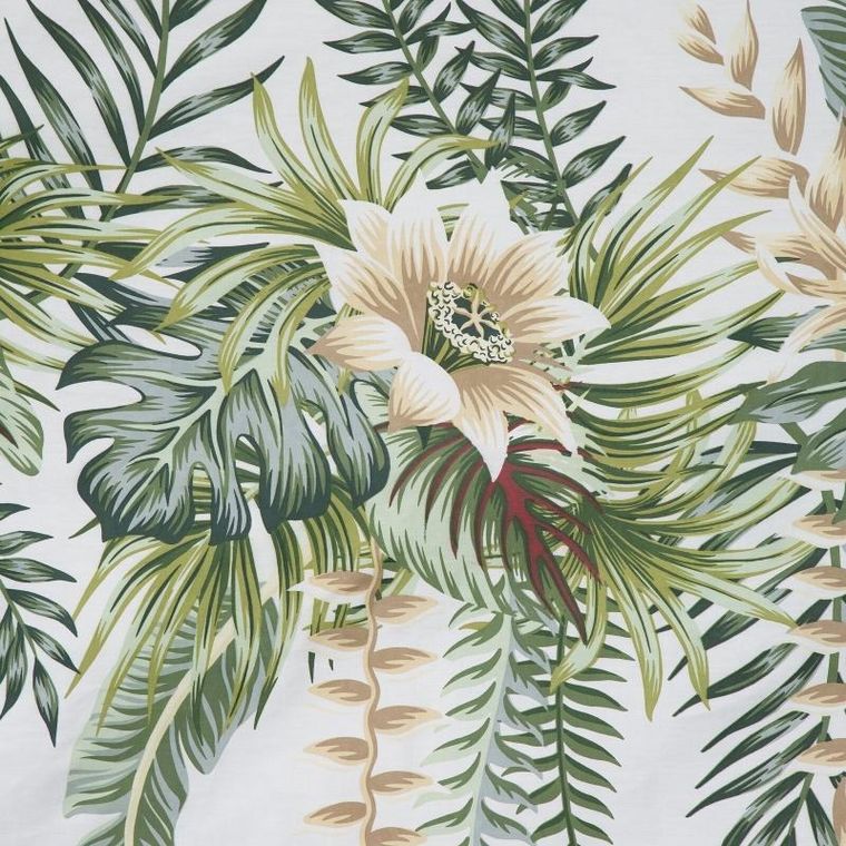 Eurofirany, komplet pościeli satynowej spring, 220-200 cm, biały