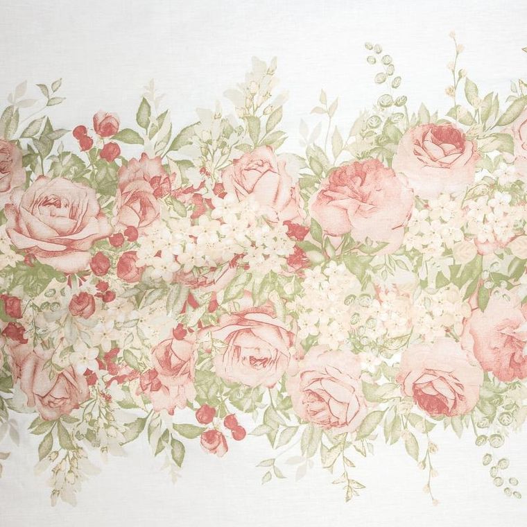 Eurofirany, komplet pościeli satynowej spring, 220-200 cm, biały