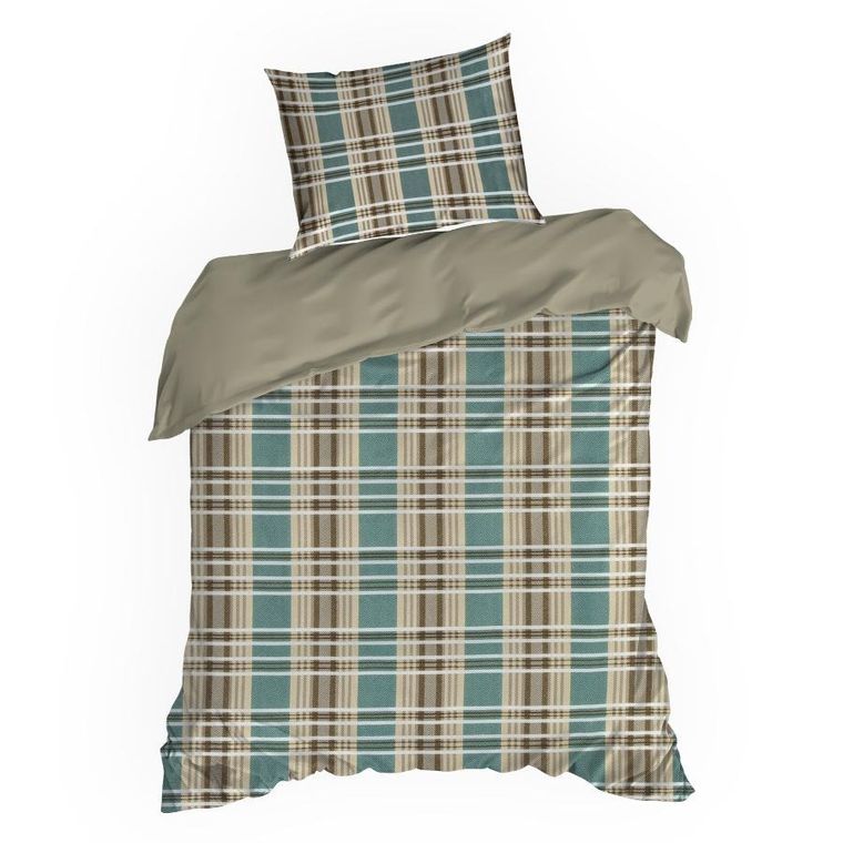 Eurofirany, komplet pościeli satynowej, Spring, 220-200 cm, jasnobrązowy