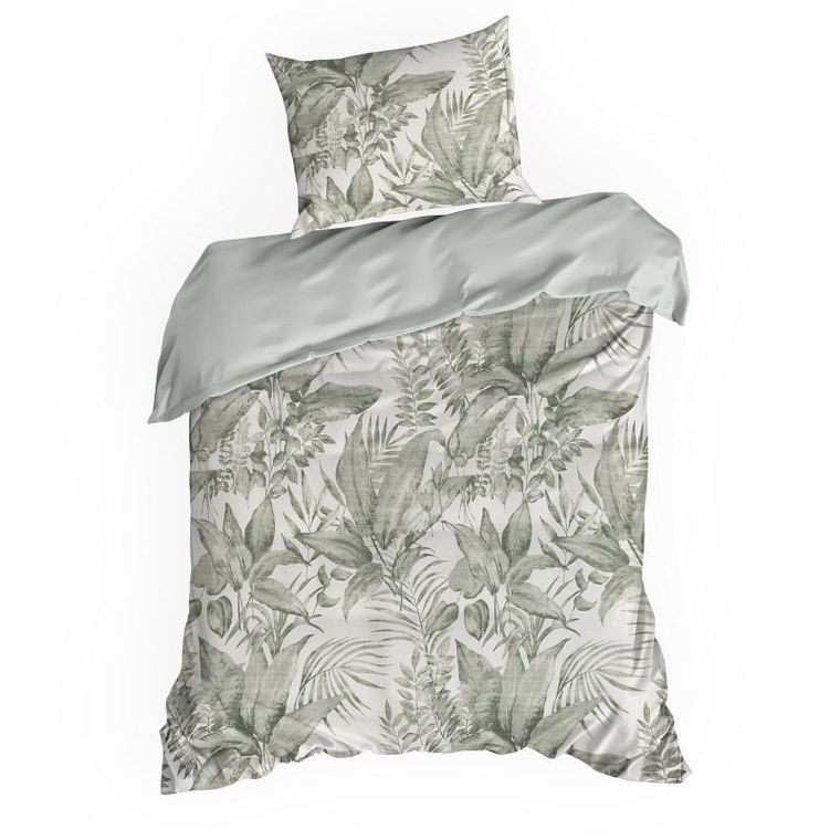 Eurofirany, komplet pościeli satynowej, spring, 220-200 cm, miętowy