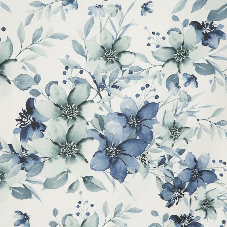 Eurofirany, komplet pościeli satynowej, Spring, 220-200 cm, niebieski