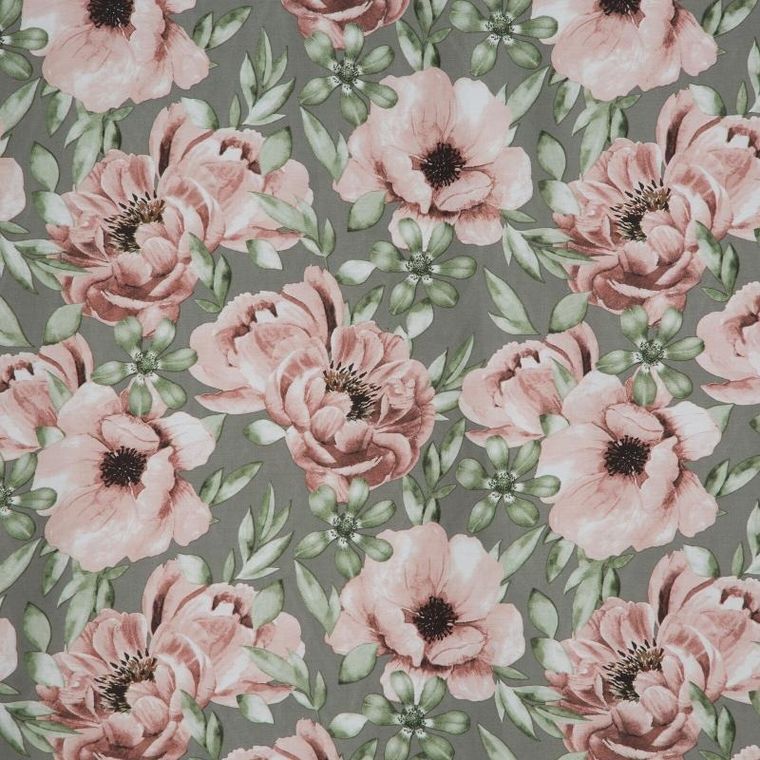 Eurofirany, komplet pościeli satynowej, Spring, 220-200 cm, różowy