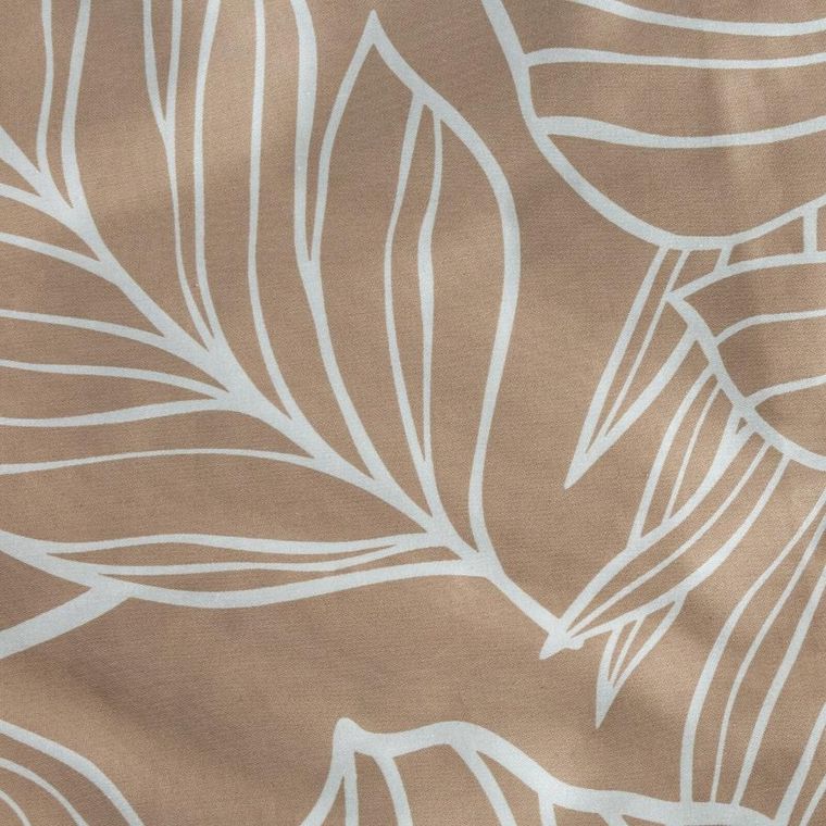 Eurofirany, komplet pościeli satynowej, Spring 81, 200-220 cm, jasnobrązowy