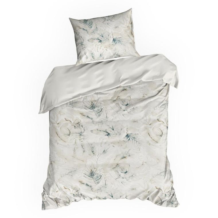 Eurofirany, komplet pościeli satynowej, Spring 82, 200-220 cm, beżowy